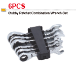 6PCS－Stubby－Ratchet－Combo－Wrench－Set